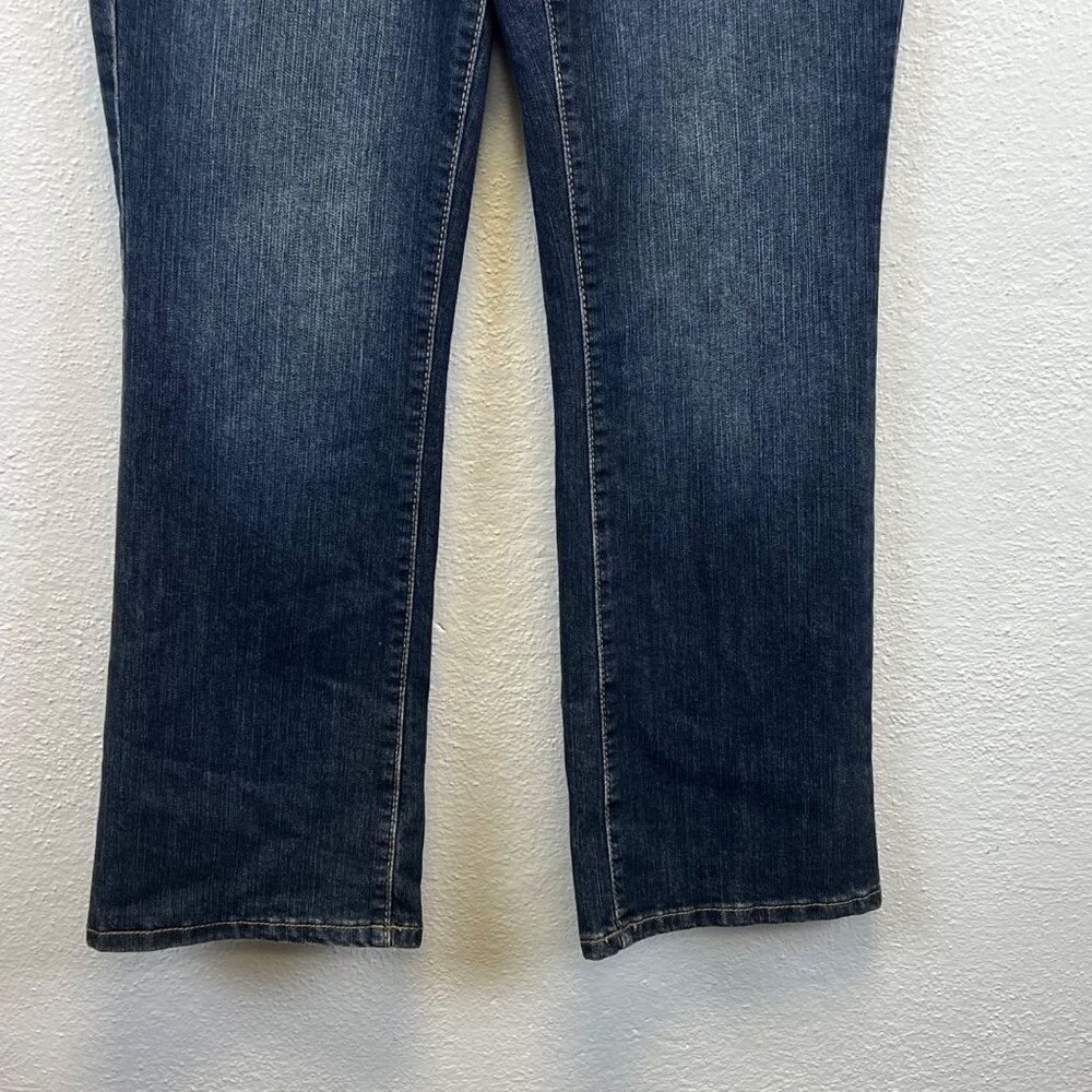 Earl Jean Women's Embellished Embroidered Slim Bootcut Jeans - Size 12P - Picture 2 of 7